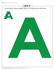 Letter A | Cut and Glue