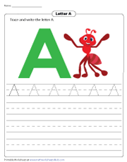 Recognizing and Writing Letter A