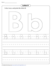 Coloring, Tracing, and Printing Letter B