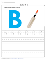 Tracing and Writing Letter B