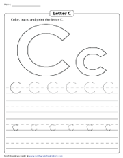 Coloring, Tracing, and Printing Letter C