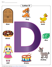 Letter D Chart | Recognizing Letter D