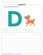 Recognizing and Writing Letter D