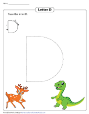 Tracing Letter D