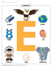 Letter E Chart | Recognizing Letter E