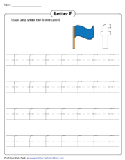 Tracing and Writing Lowercase F