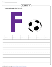 Recognizing and Writing Letter F
