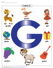 Letter G Chart | Recognizing Letter G