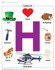 Letter H Chart | Recognizing Letter H