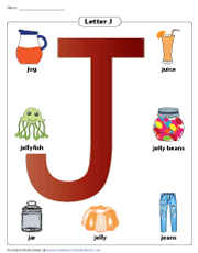 Letter J Worksheets