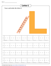 Tracing and Writing Letter L