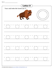 Tracing and Writing Lowercase O