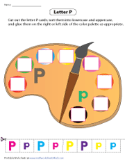 Sorting Uppercase and Lowercase P | Cut and Glue