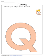 Letter Q Craft | Cut and Glue