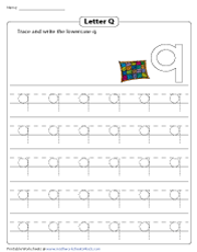 Tracing and Writing Lowercase Q