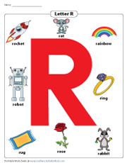 Letter R Chart | Recognizing Letter R