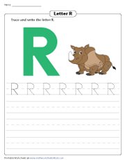 Tracing and Writing Letter R