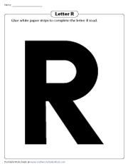 Crafting Letter R with Paper Strips