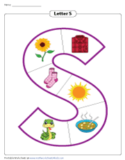 Lowercase Letter S Chart