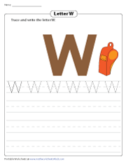 Tracing and Writing Letter W