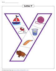 Lowercase Letter Y Chart