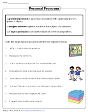 Identifying Subject and Object Pronouns