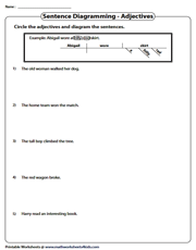Diagramming Sentences Worksheets