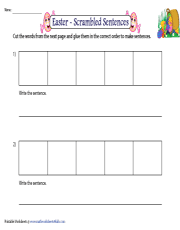 Form a Sentence | Cut and Glue Activity
