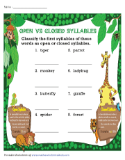 Open and Closed Syllable Sorting