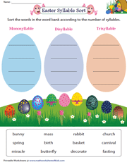 Easter syllable sorting