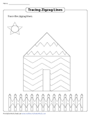 Tracing Zigzag Lines House Theme