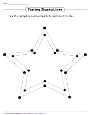 Tracing Zigzag Lines to Form a Star
