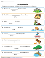 Using -Ing Forms of Action Verbs