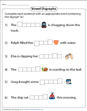 Completing Sentences with Digraph ai