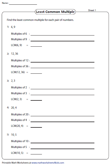 factoring-and-multiples-worksheets