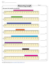 Measuring the Length of Bars - cm
