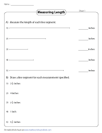 Measuring and Drawing Line Segments | Customary