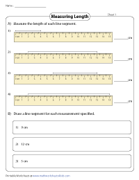 Measuring Line Segment - With Ruler - Centimeters