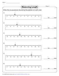 Reading Rulers in Centimeters and Millimeters