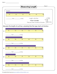 Reading Measuring Tapes in Feet and Inches