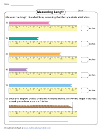 Reading Measuring Tapes - Whole Inches