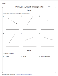 Identify Points, Lines, Rays or Line Segments