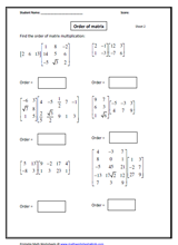 Order of Matrices