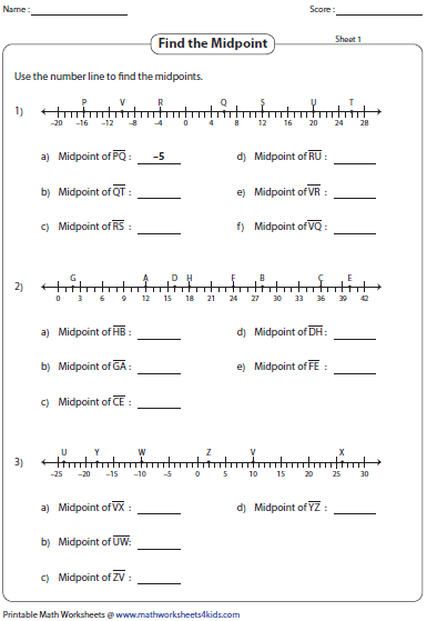 midpoint-formula-worksheets