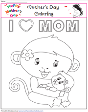 Mother's Day - Coloring