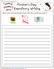 Mother's Day - Expository Writing