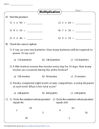 Multiplying by Multiples of 10