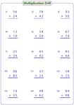 Multiplication Drill: 2 Digit Numbers