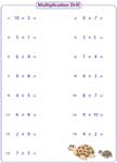 Multiplication Drill: Factors up to 10