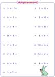 Multiplication Drill: Factors up to 12